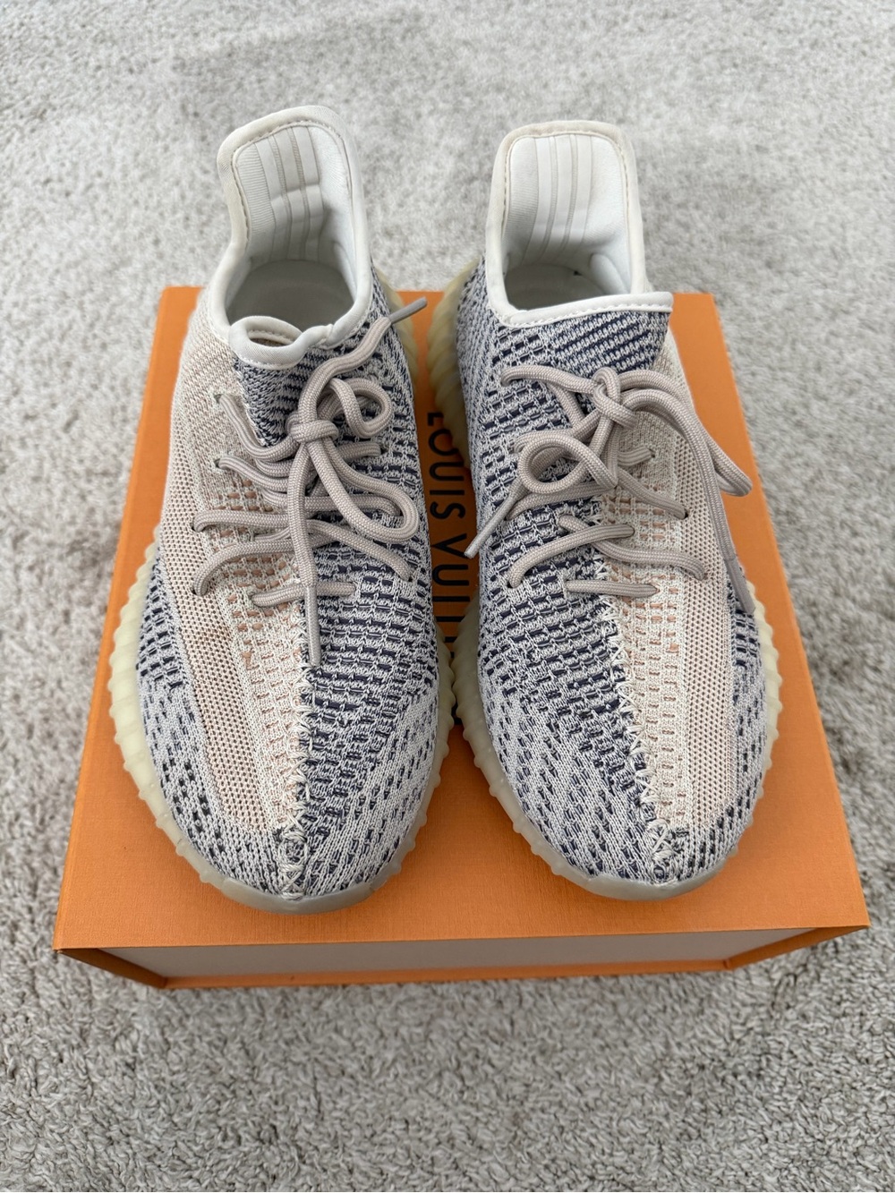 Women's Neutral Knit Athletic Sneakers - Beige & Gray